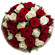 bouquet of red and white roses. Rostov-on-Don