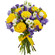 bouquet of yellow roses and irises. Rostov-on-Don