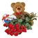 red roses with teddy and chocolates. Rostov-on-Don
