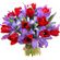 bouquet of tulips and irises. Rostov-on-Don